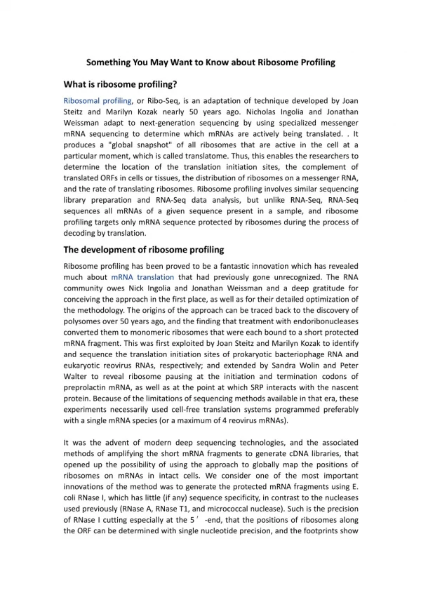 ribosome-profiling- CD Genomcis