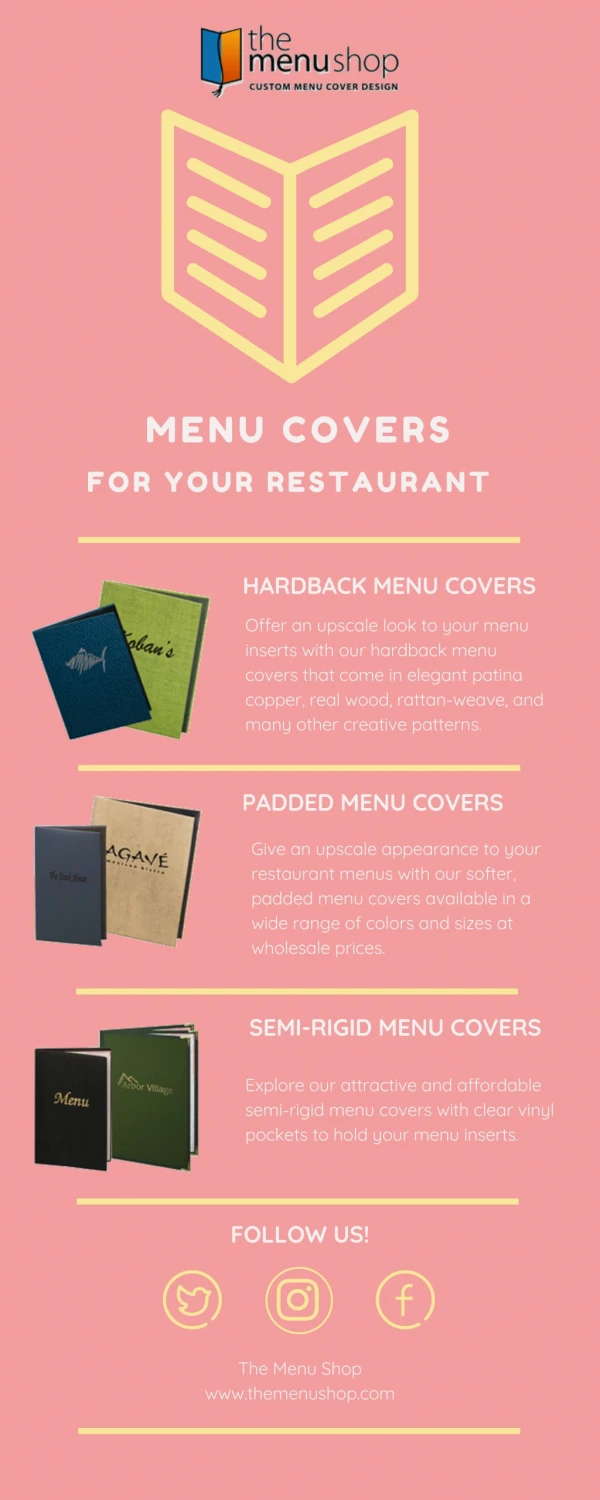 Menu covers for your restaurant