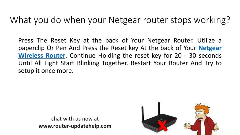 what you do when your netgear router stops working