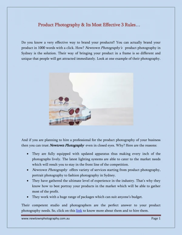 Product Photography & Its Most Effective 3 Rules