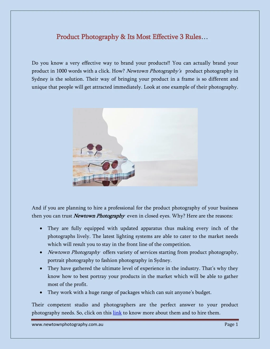 product photography its most effective 3 rules