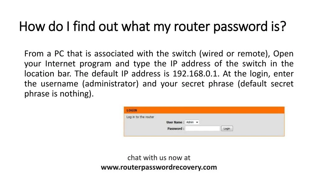 how do i find out what my router password is