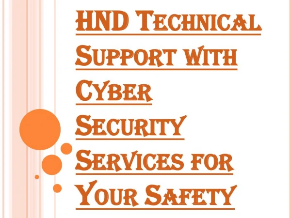 HND Computing Technical Support with Cyber Security