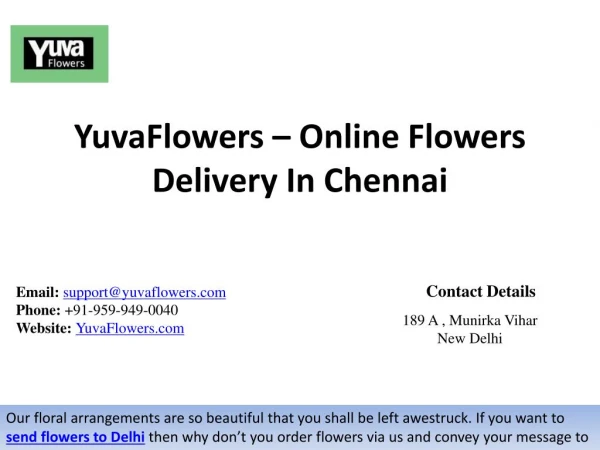 YuvaFlowers – Online Flowers Delivery In Chennai