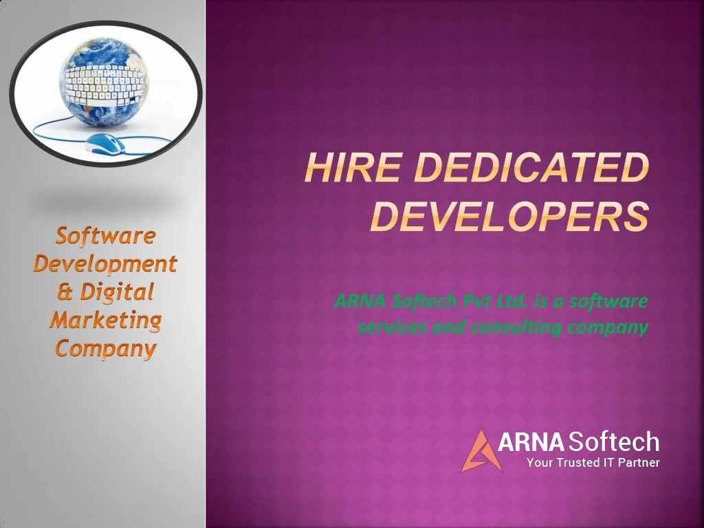 arna softech pvt ltd is a software services