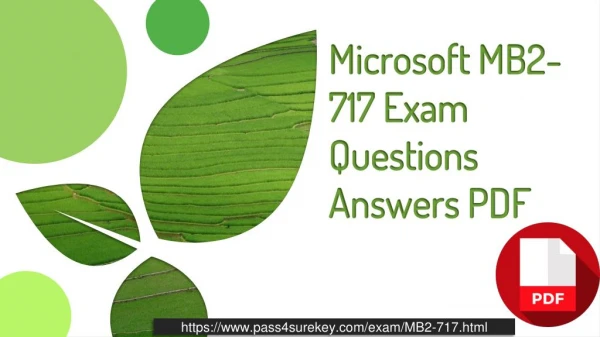 Microsoft MB2-717 Test Dump Question & Answers.