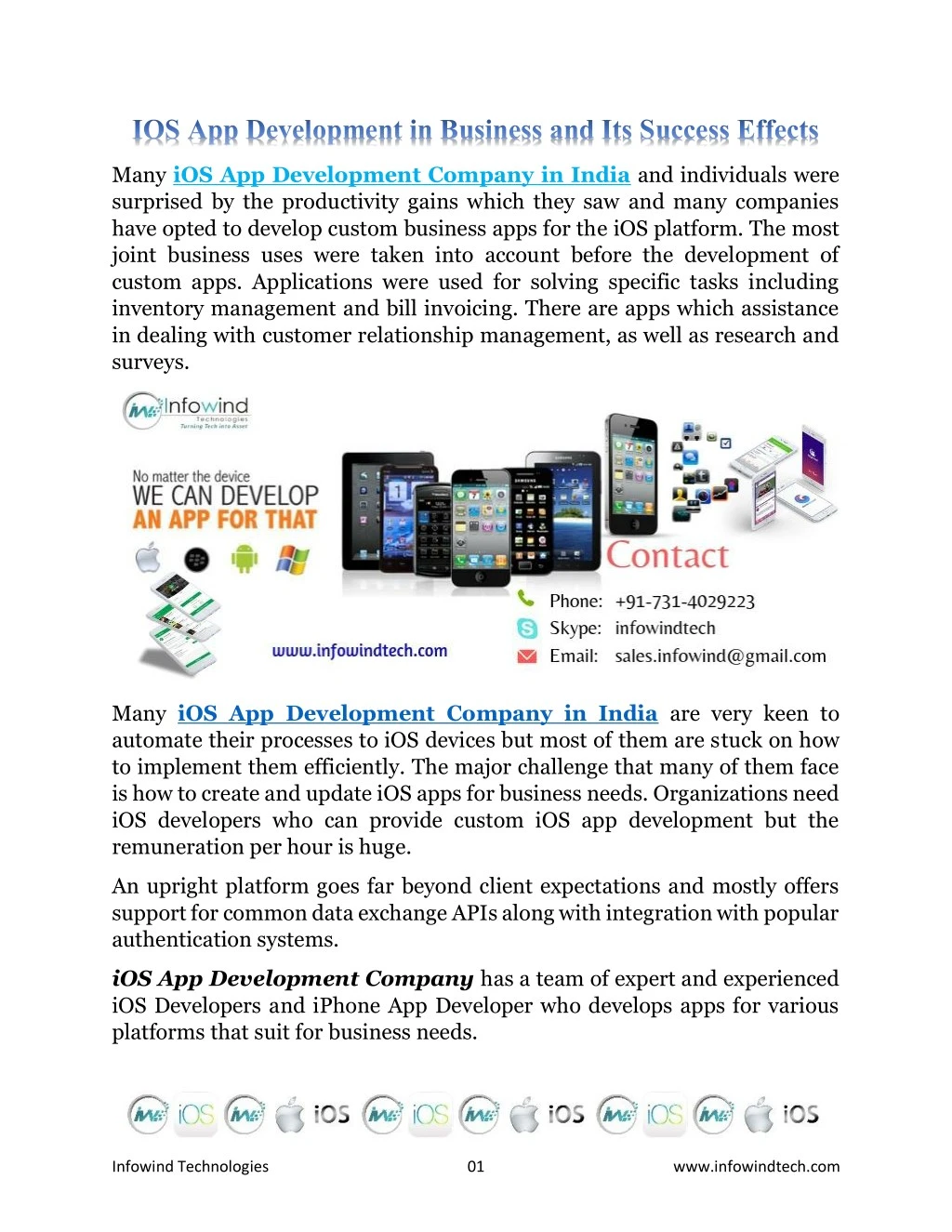 many ios app development company in india