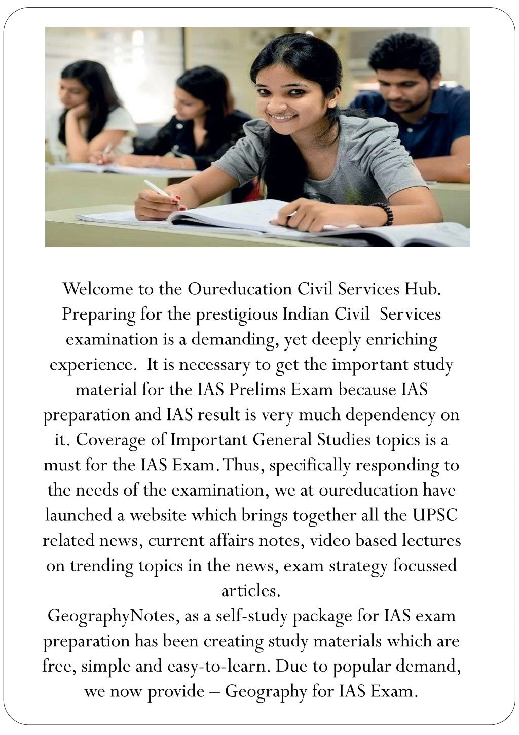 welcome to the oureducation civil services