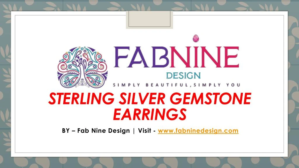 sterling silver gemstone earrings