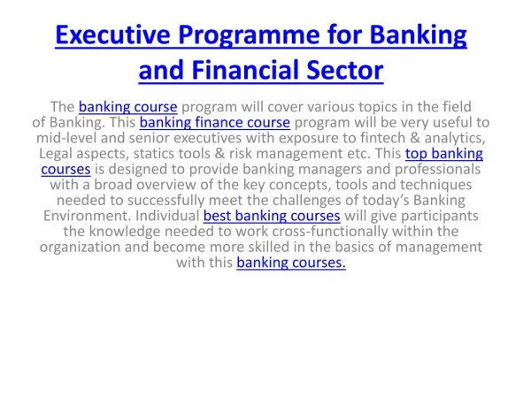 banking course|banking finance course|top banking courses|best banking courses