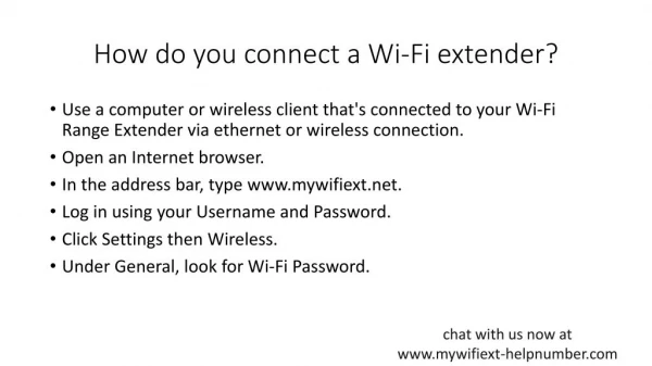 How do you connect a Wi-Fi extender?