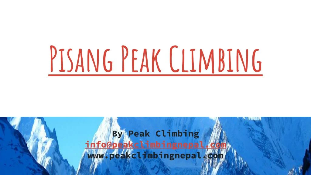 pisang peak climbing