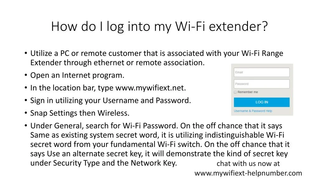 how do i log into my wi fi extender