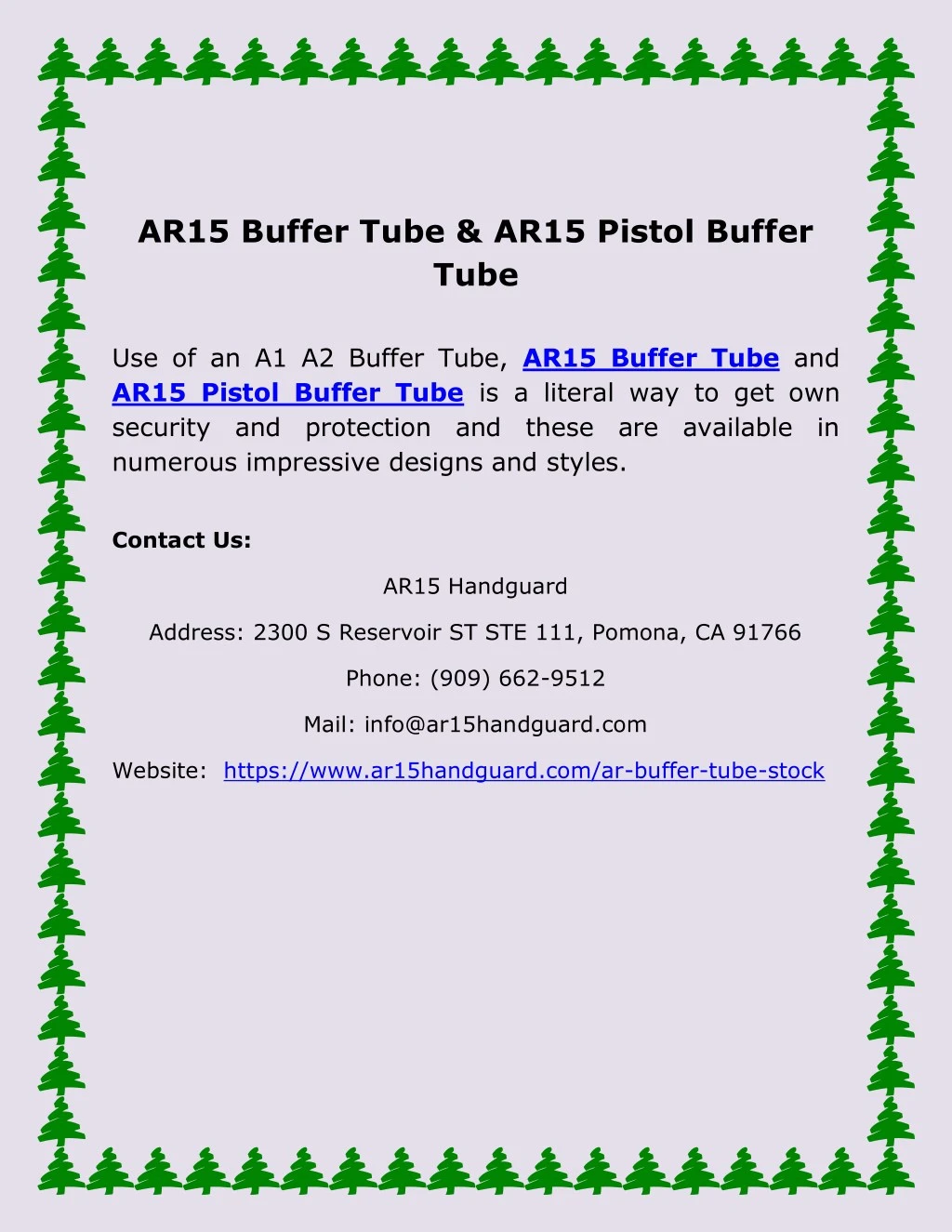 ar15 buffer tube ar15 pistol buffer tube