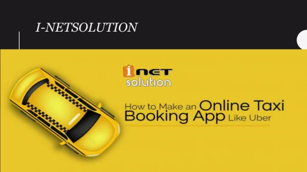 i-netsolution | Cab Booking Software - Uber Clone