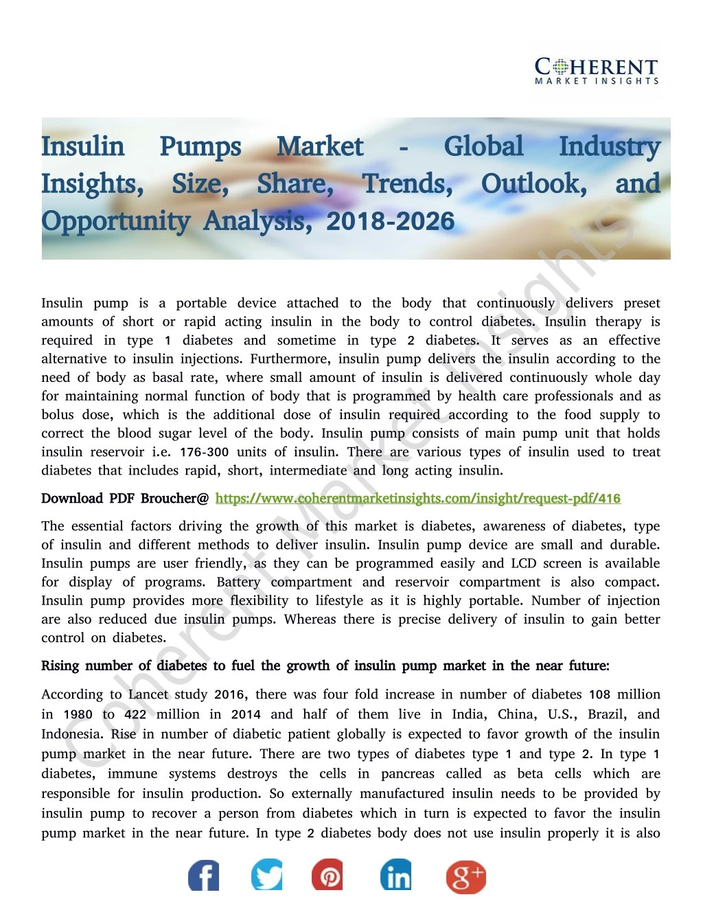 insulin pumps market global industry insulin