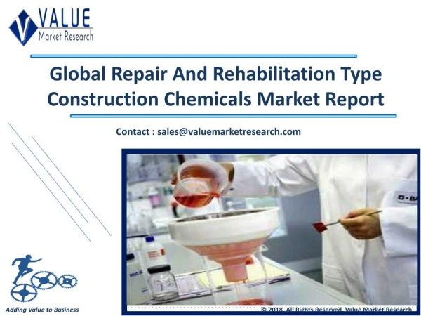 Repair and Rehabilitation Type Construction Chemicals Market Share, Global Industry Analysis Report 2018-2025
