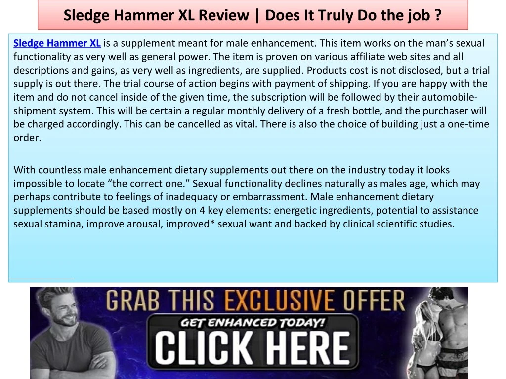 sledge hammer xl review does it truly do the job