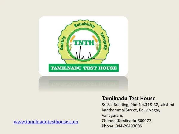 Animal Feed Testing Labs in Chennai