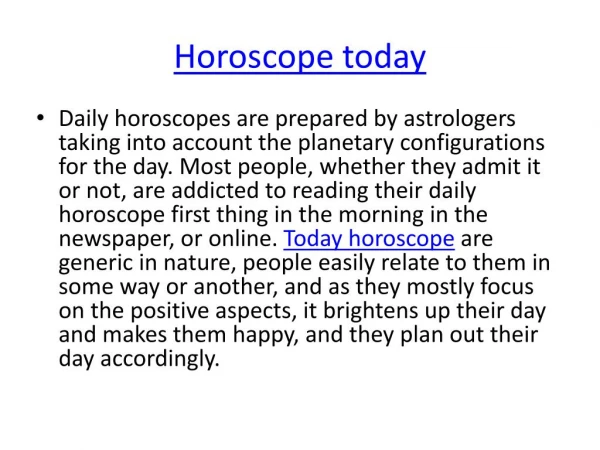 horoscope Today