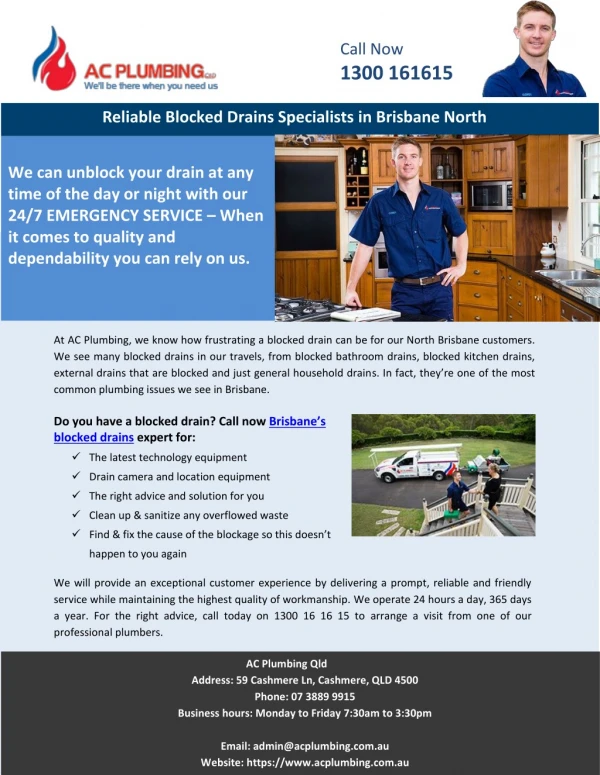 Reliable Blocked Drains Specialists in Brisbane North