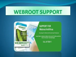 Webroot antivirus support number - slide 1