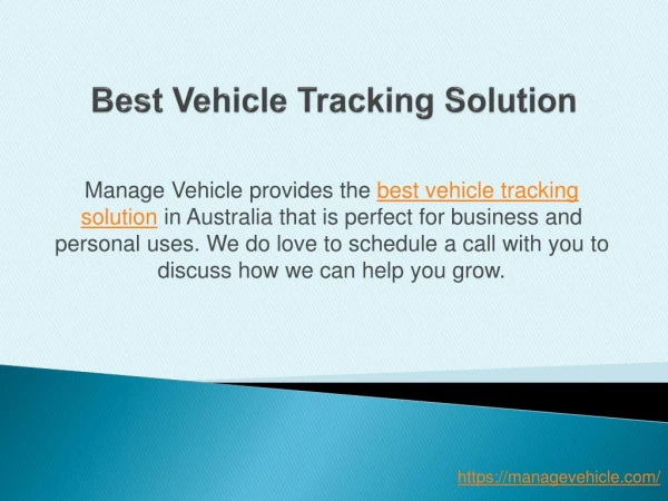 Best Vehicle Tracking Solution