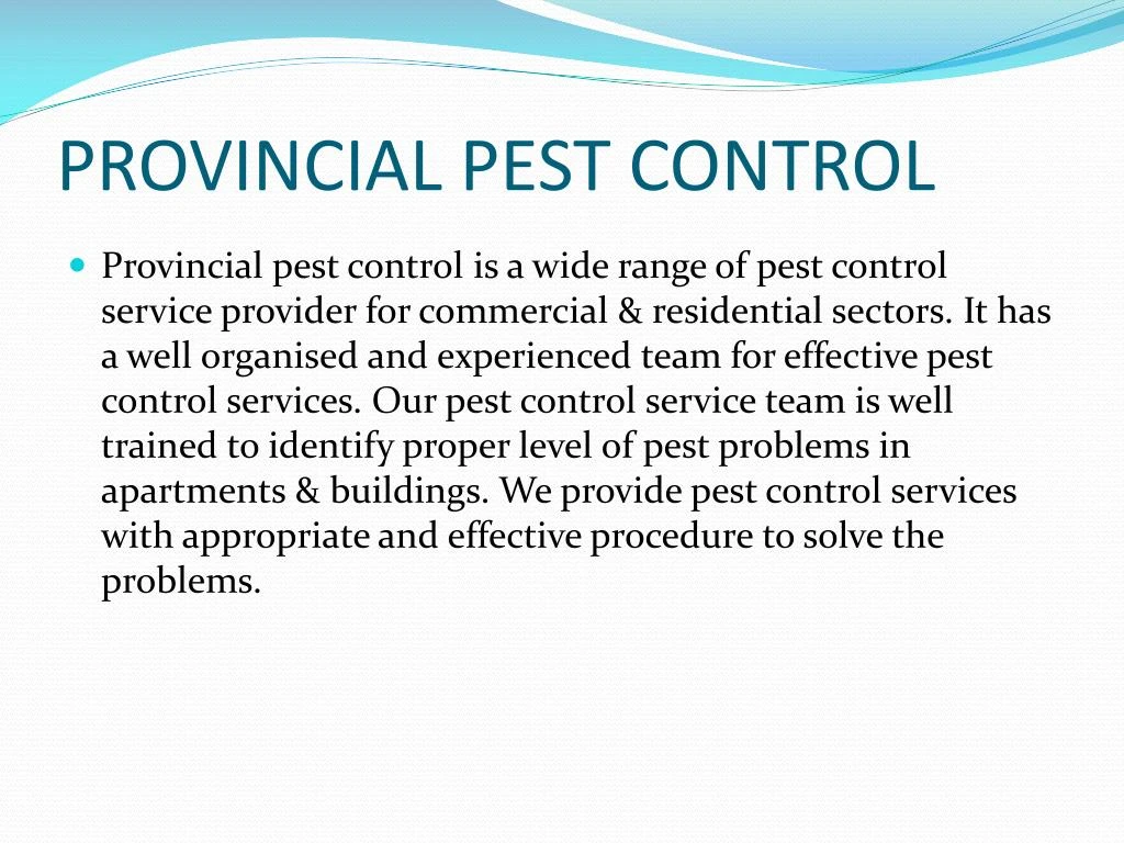 provincial pest control