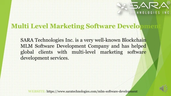 multi level marketing software developer - Sara Technologies