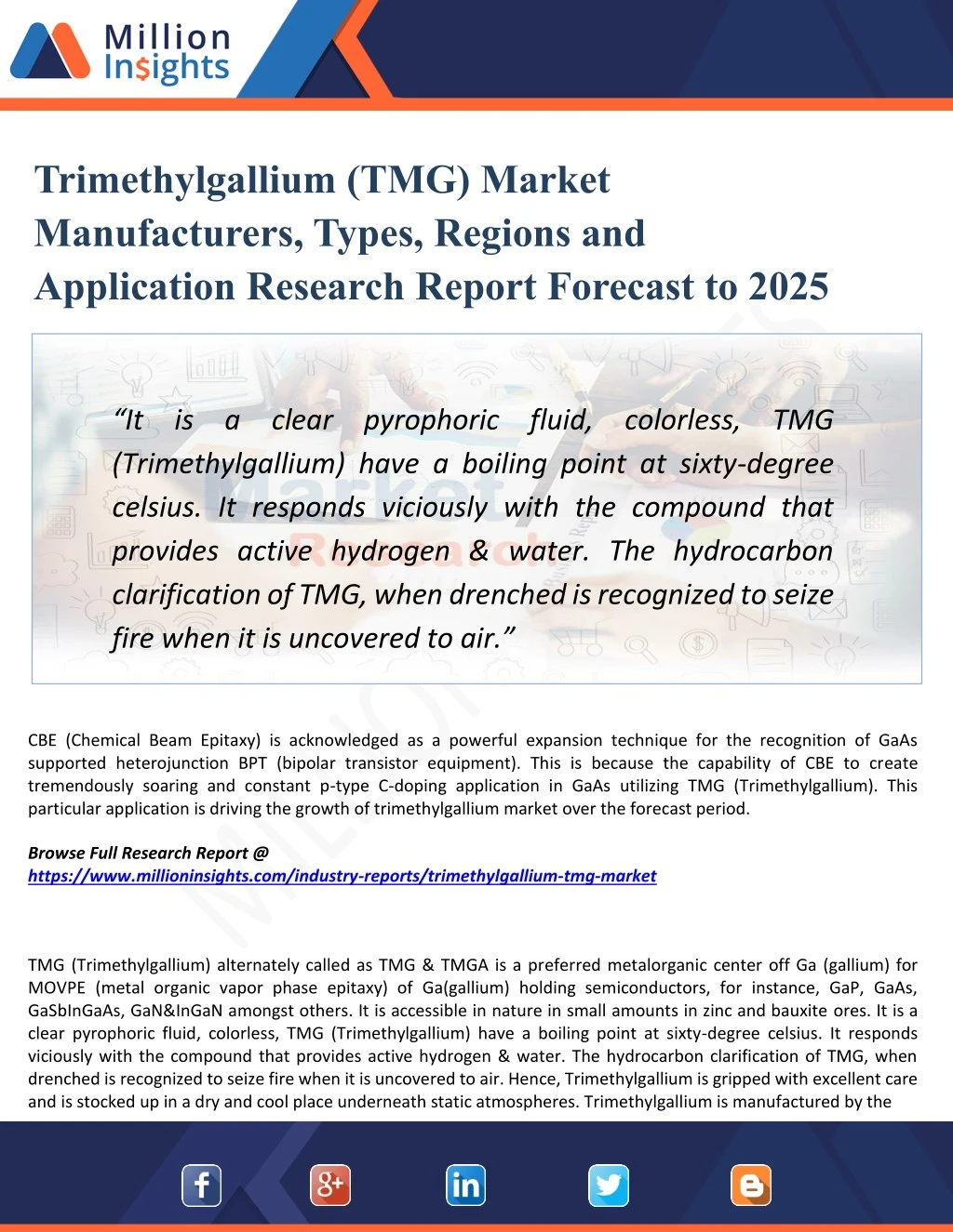 trimethylgallium tmg market manufacturers types