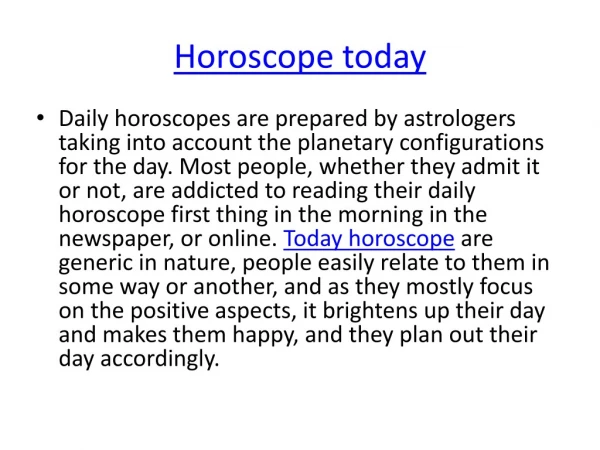 Daily Horoscope