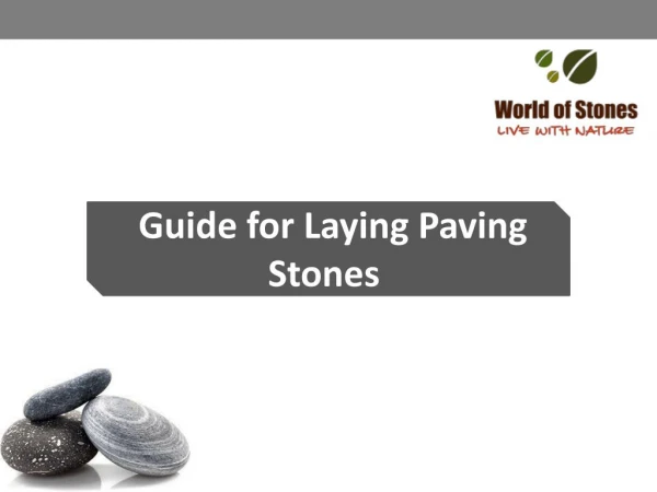 Guide for laying paving stones