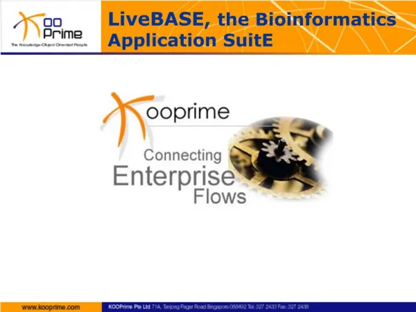 LiveBASE, the Bioinformatics Application SuitE