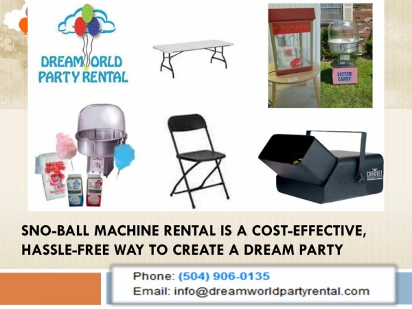 Sno-Ball Machine Rental Is A Cost-Effective, Hassle-Free Way To Create A Dream Party