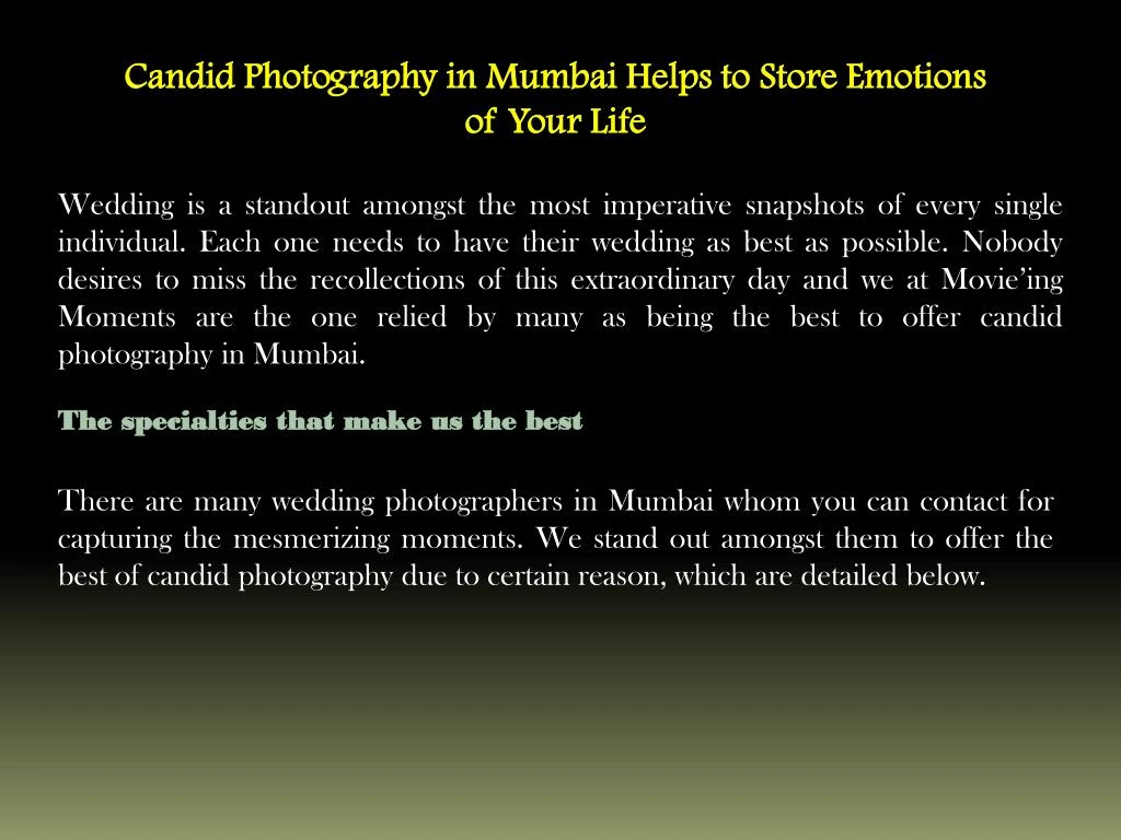candid photography in mumbai helps to store