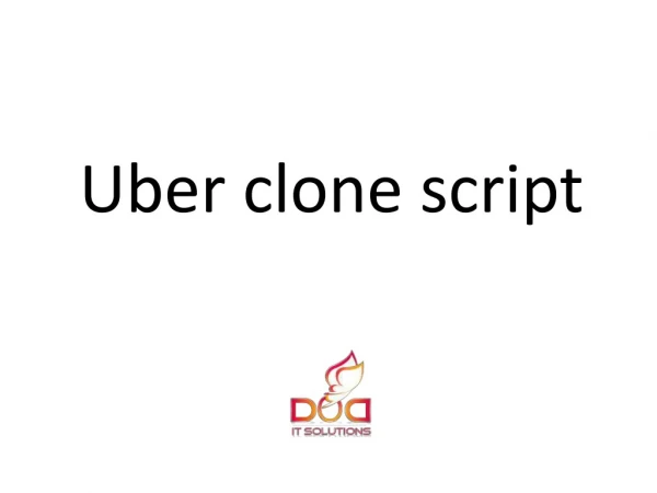 Uber clone script