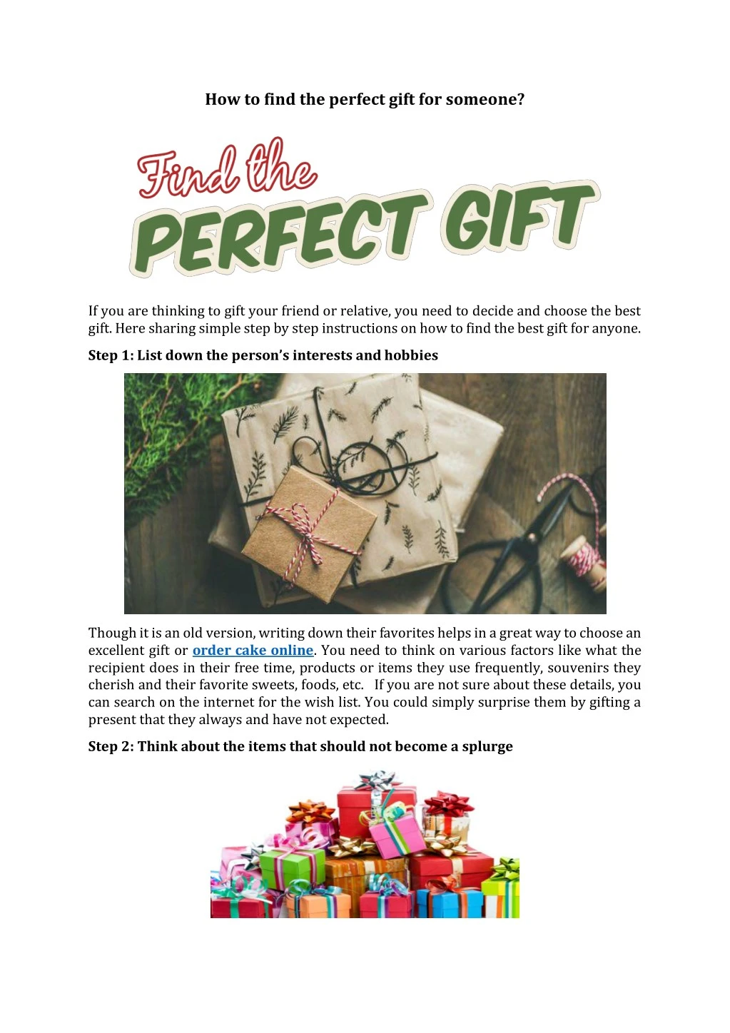 how to find the perfect gift for someone
