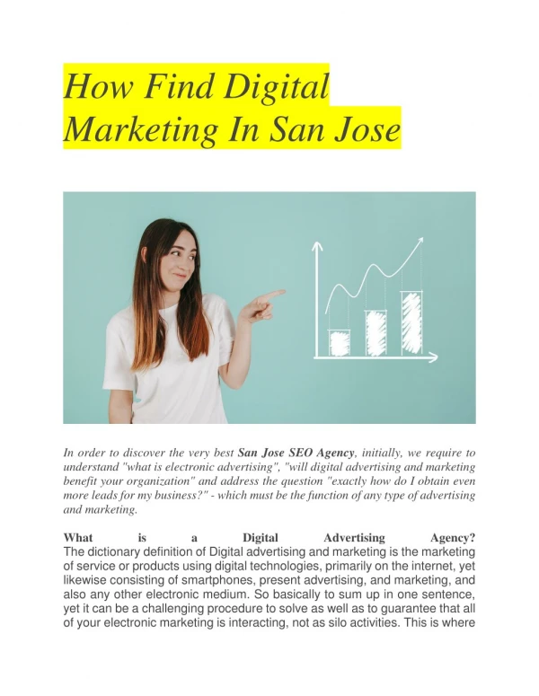 How Find Digital Marketing In San Jose