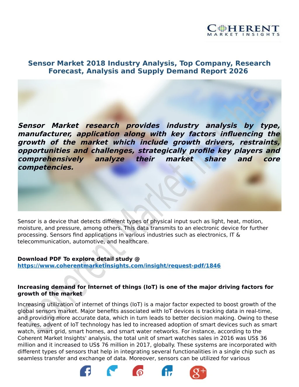 sensor market 2018 industry analysis top company