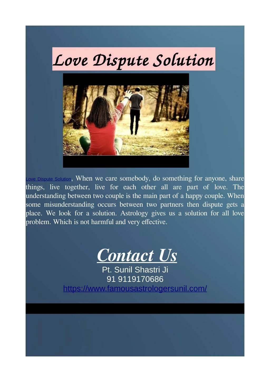 love dispute solution love dispute solution