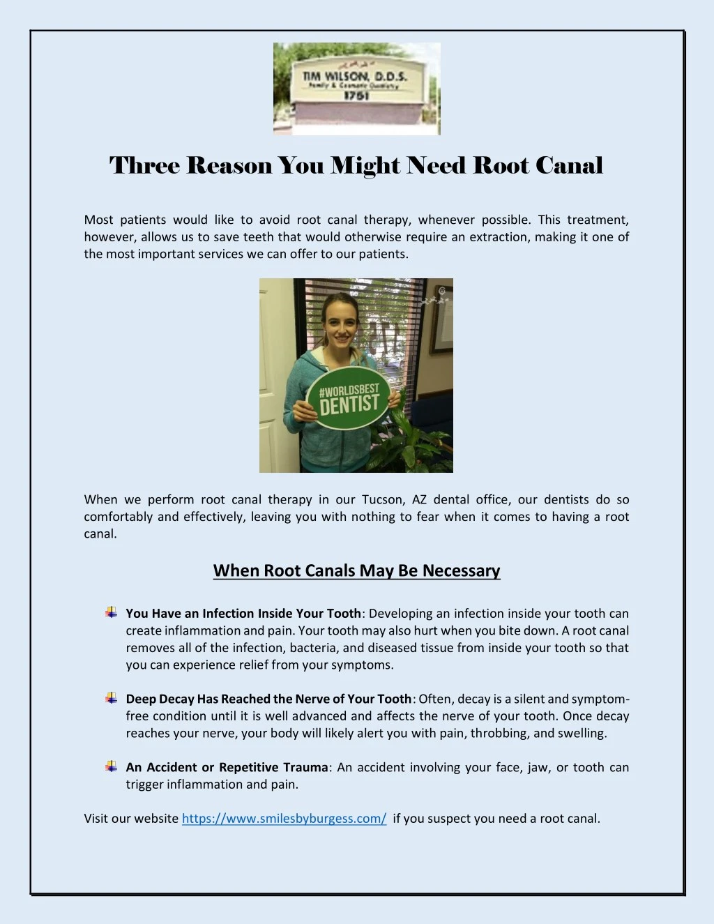 three reason you might need root canal