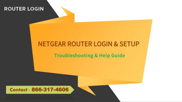 Netgear Router Login & Setup | 866-317-4606