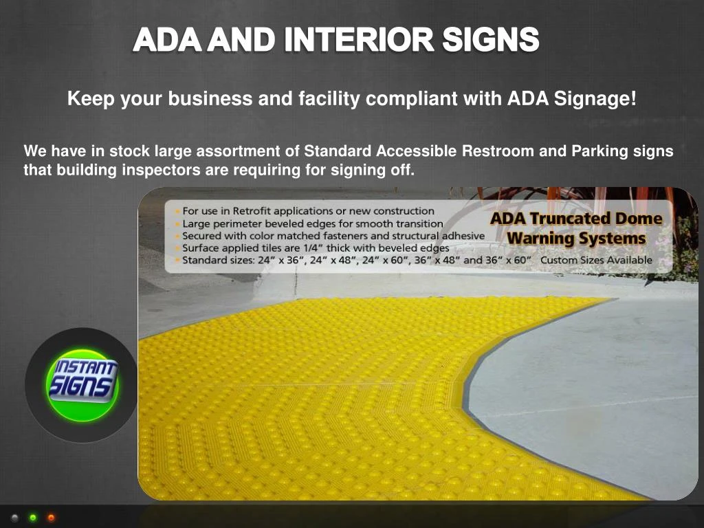 ada and interior signs