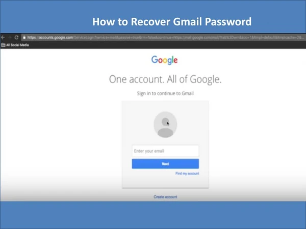 How to Recover Gmail Password | Email password