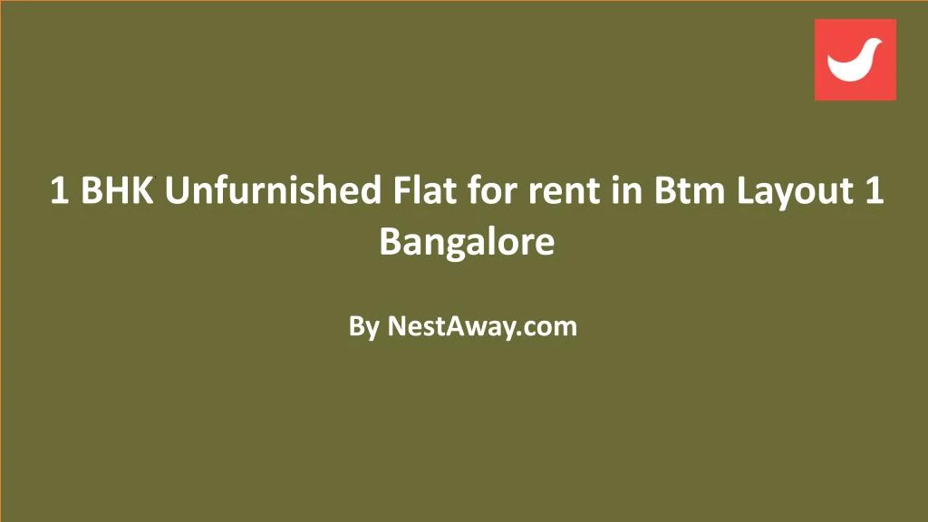 1 bhk unfurnished flat for rent in btm layout