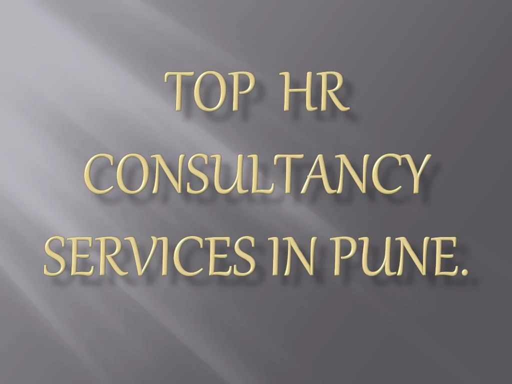 top hr consultancy services in pune
