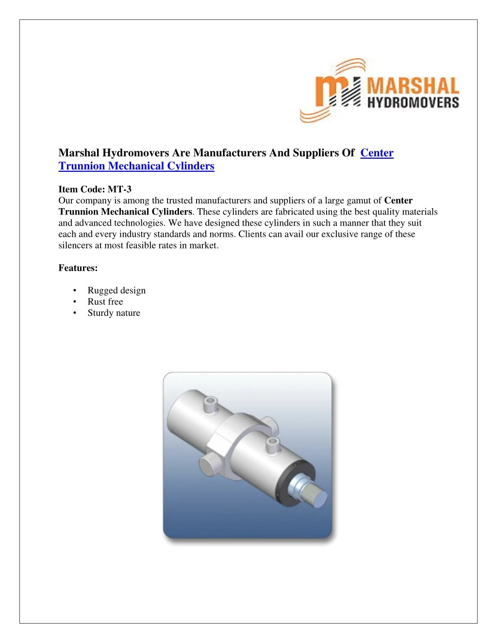 marshal hydromovers are manufacturers