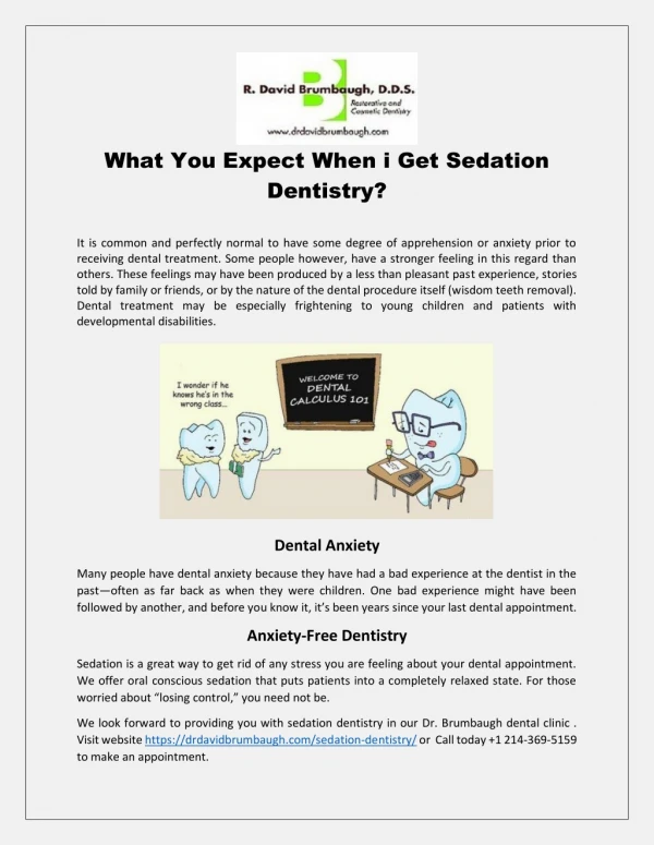 What You Expect When i Get Sedation Dentistry?