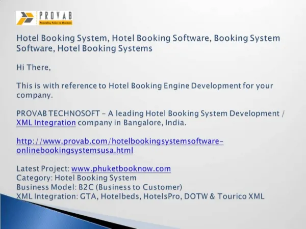 Hotel Booking System, Hotel Booking Software, Booking System