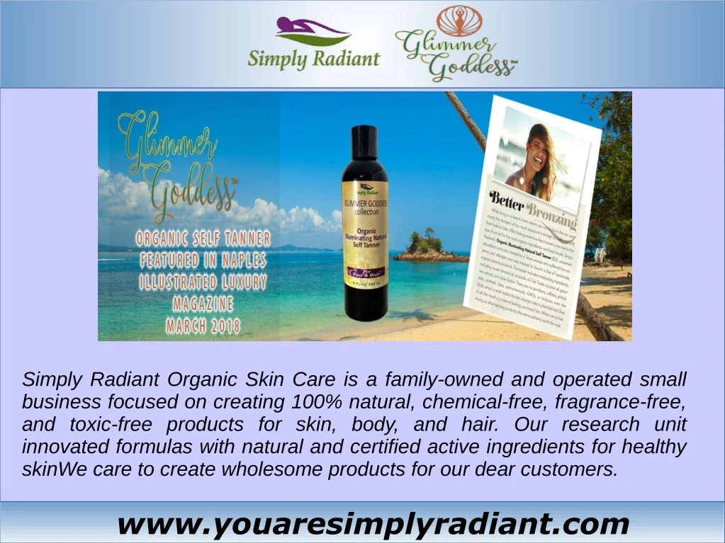 simply radiant organic skin care is a family